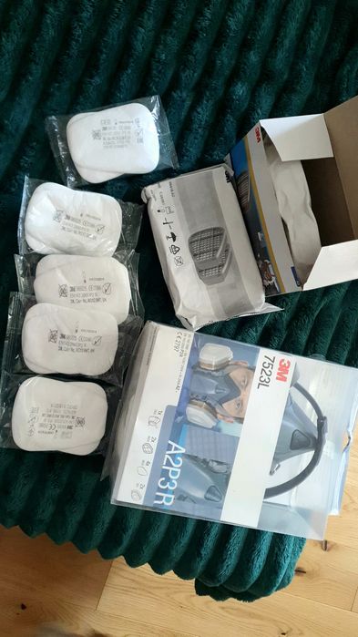 3m Maska Półmaska Lakiernicza 7503 L Część Twarzowa + Taśmy Nagłowia