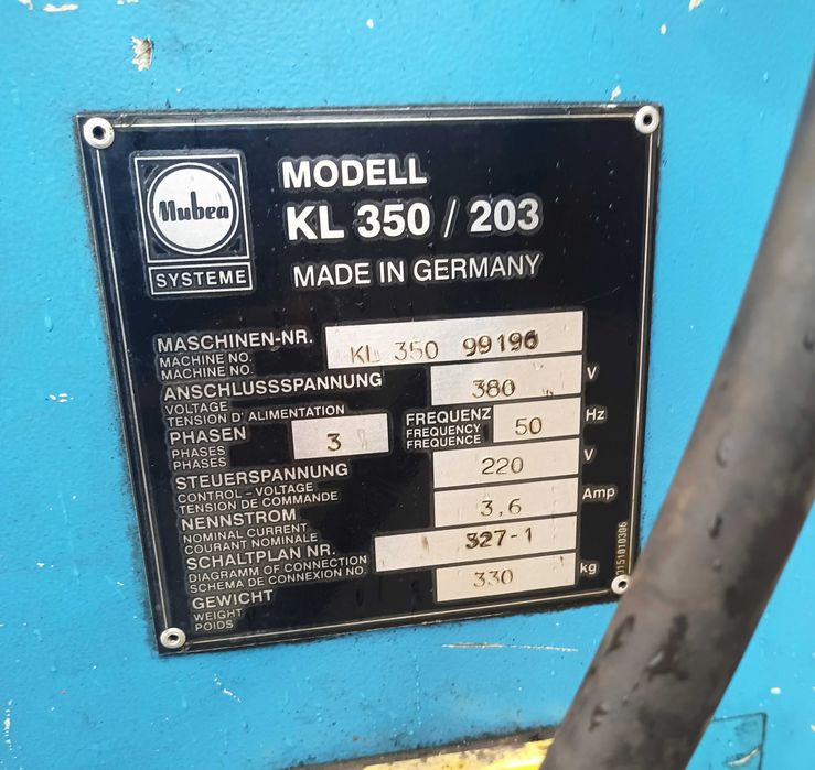 Wykrawarka Mubea KL350/203