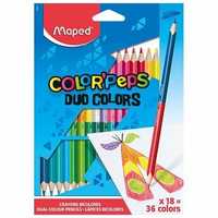 Kredki Colorpeps Duo Dwustronne 18=36kolorów Maped