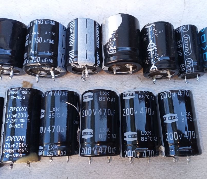 Электролитические конденсаторы на 400 В 150 мкФ 450 В 180 мкФ
