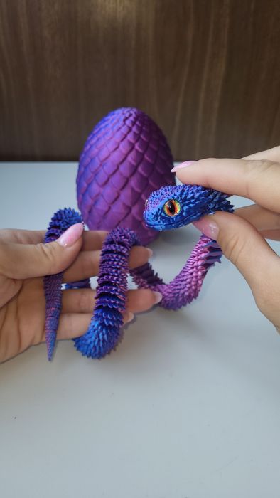 РОЗПРОДАЖ Дракон у яйці змія 3D рухливий подарунок 2025 антистрес хаме