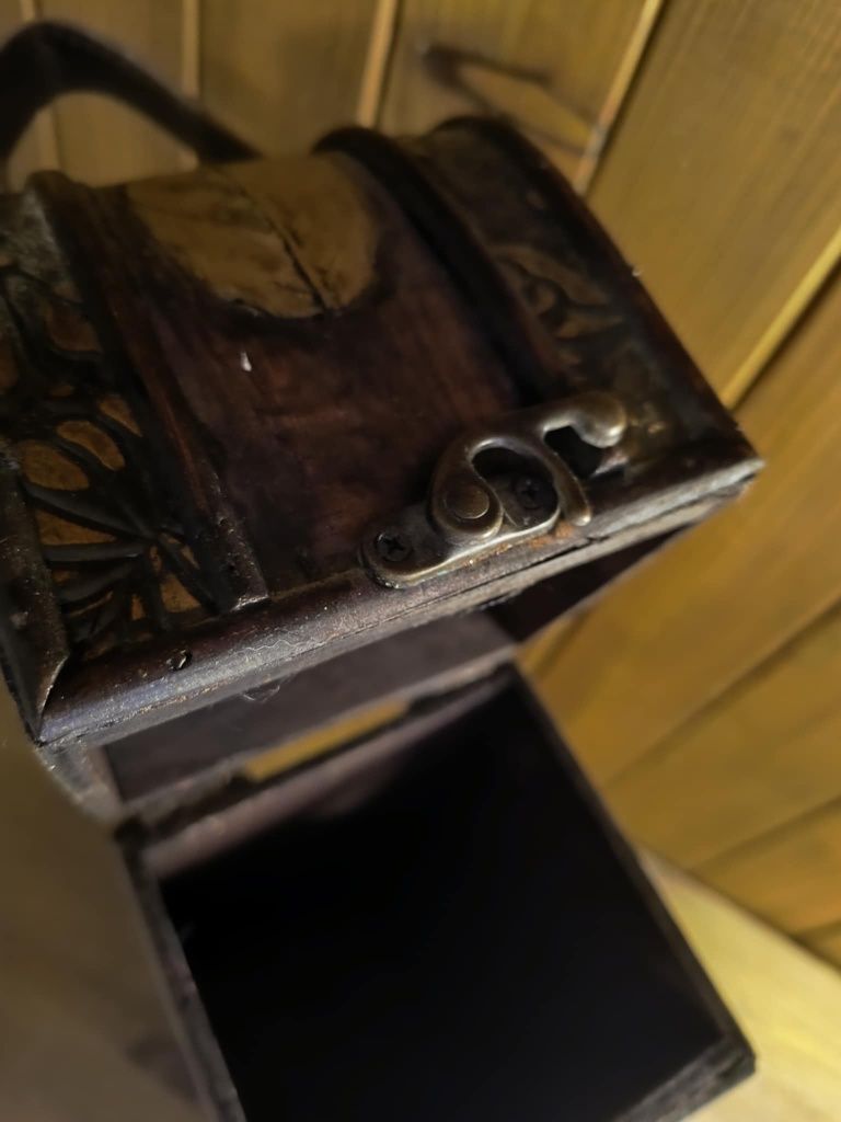 Skrzynka pudełko drewniane rustykalne retro vintage