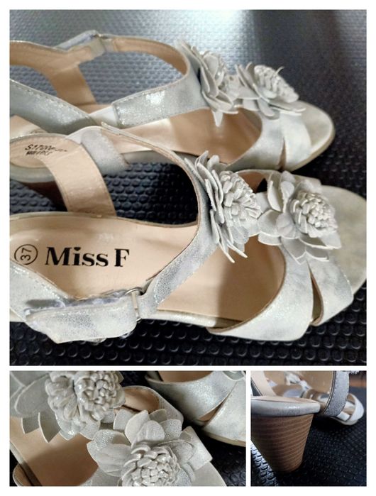 Sandały srebrne r. 37