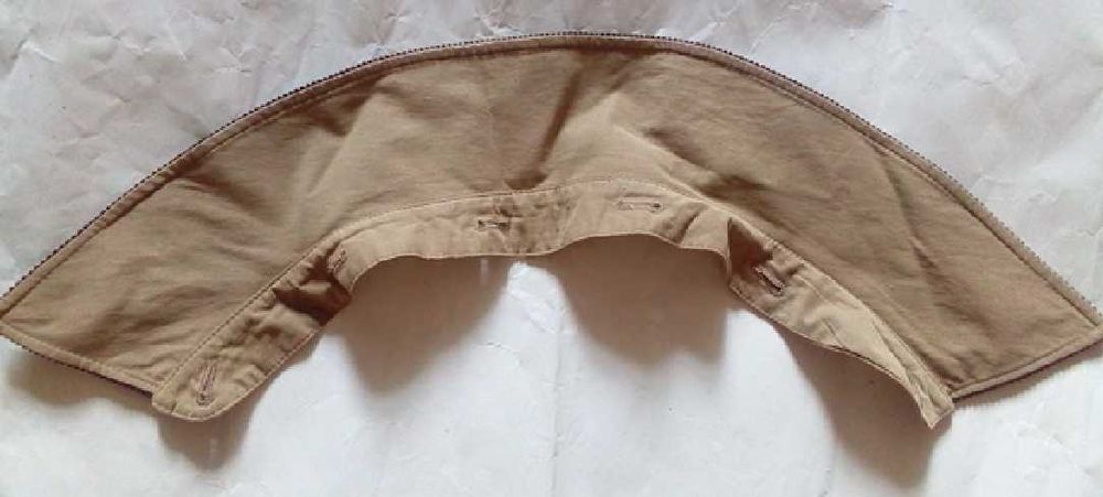 Воротник вельветовый коричневый съемный пристяжной