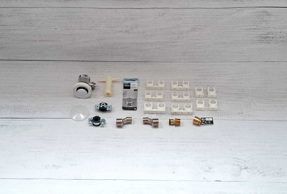 Zestaw hydraulika Korek Nakładka Obejma  Redukcja Uchwyt do rur 19 El