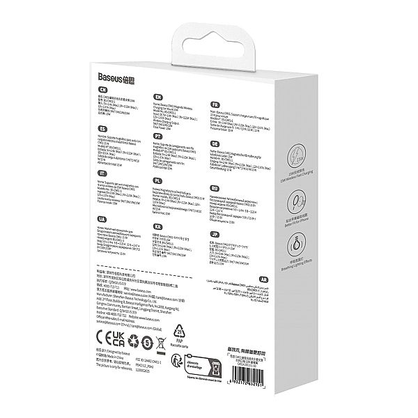 Uchwyt Baseus CW01 samochodowy na iPhone z ładowarką indukcyjną 15W na