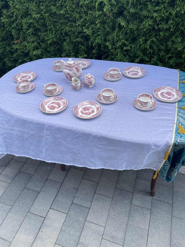 Zestaw kawowy porcelana angielska serwis dla 6 osób CASTIILO