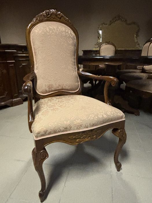 Piękny Włoski Stół 240 cm 8 Krzeseł / Foteli Meble Stylowe Italy