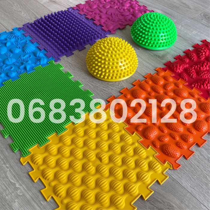 ПОДАРУНОК!Ортопедичний набір! Ортопедичні пазли та масажні напівсфери!