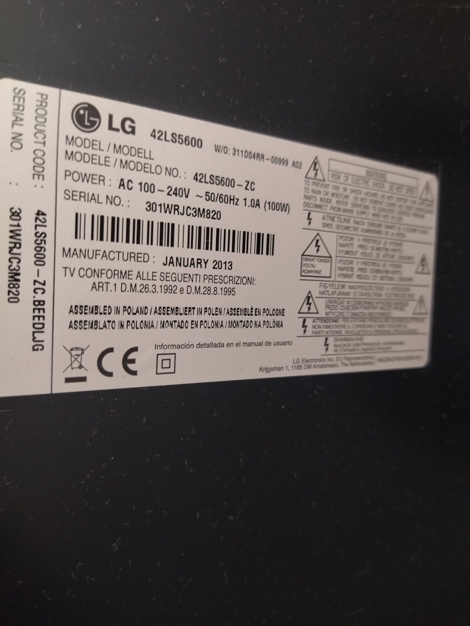 Telewizor LG Plus dekoder DVB-T