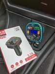 Transmiter samochodowy bluetooth USB Led