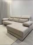 Sofa veludo bege
