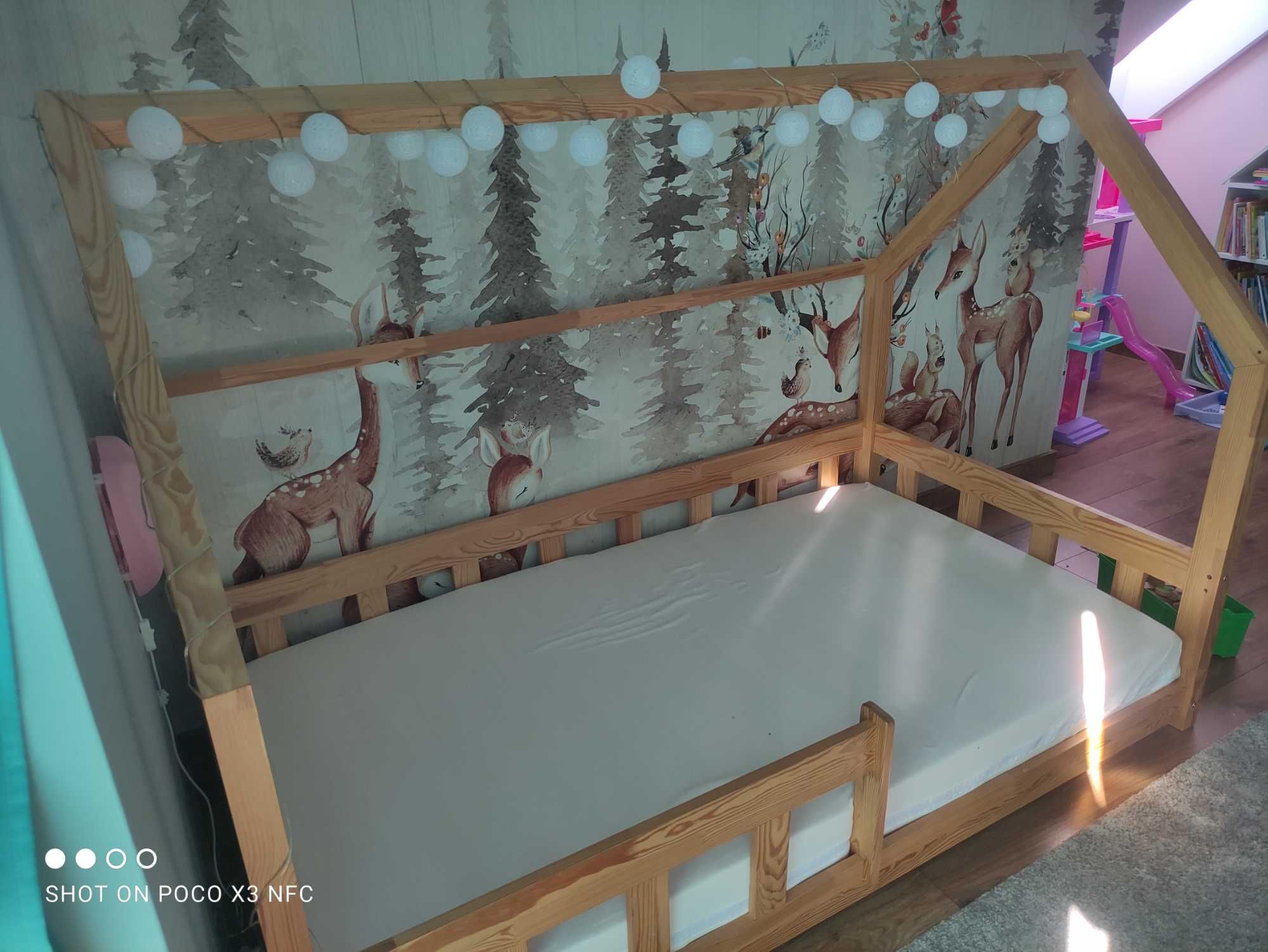 Łóżko domek drewniane