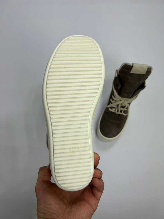 Rick Owens Geobasket Ramones jumbo laces коричневі кеди opium archive