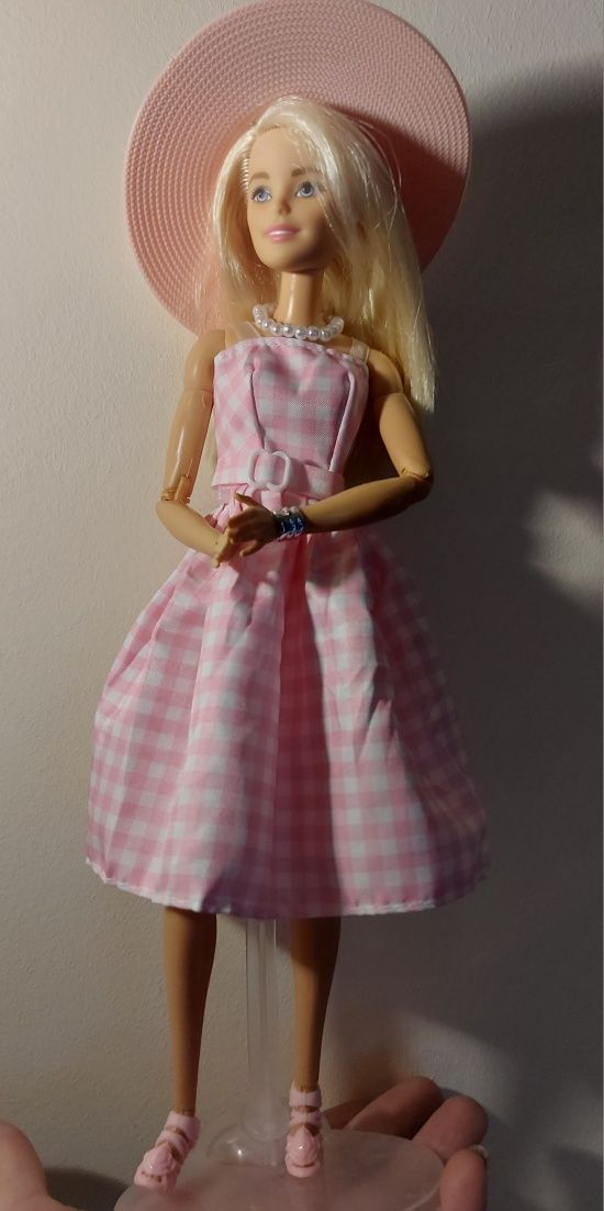 Платье шляпа туфли браслет бусы аутфит для куклы Барби
