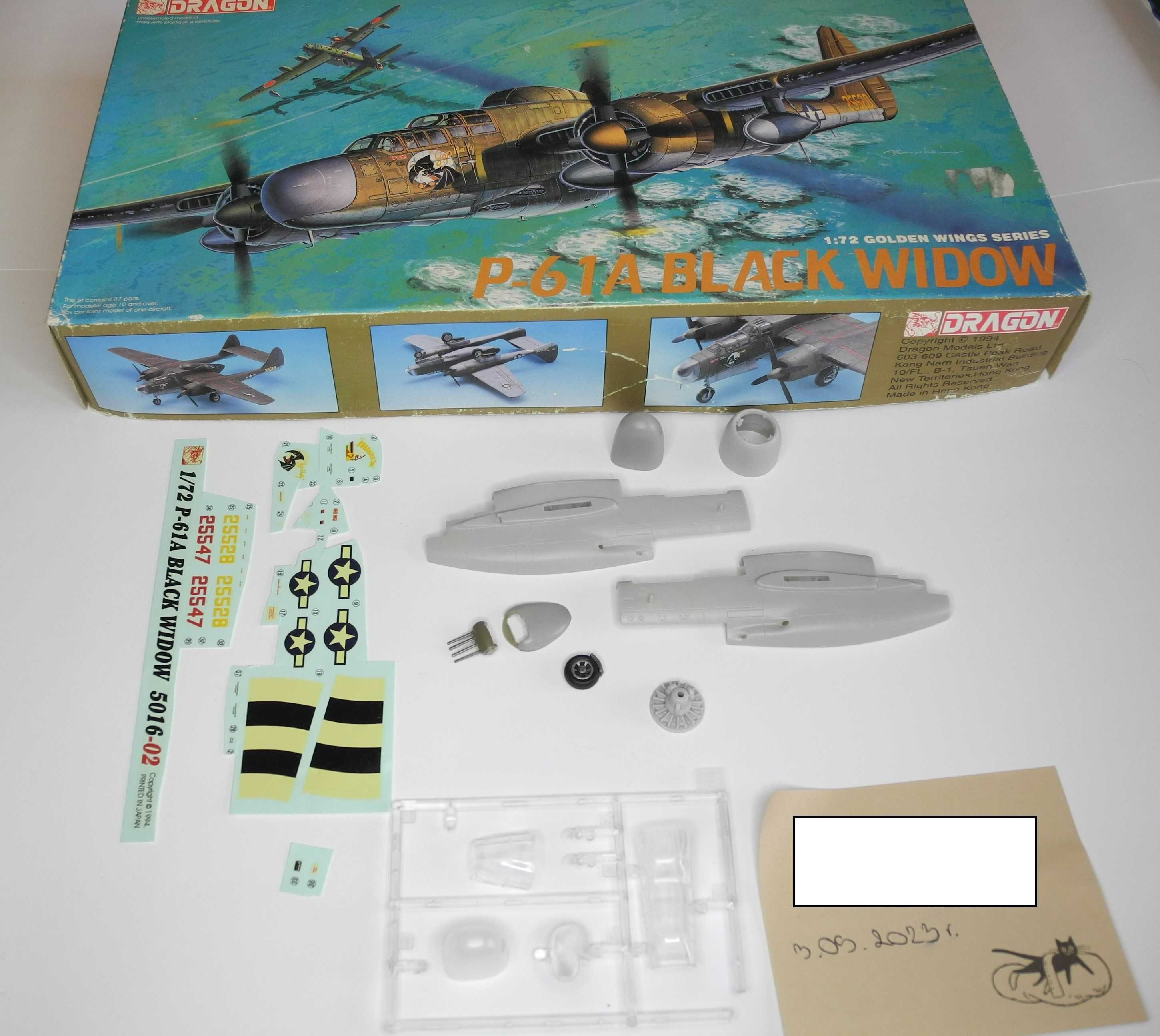 1/72 P-61A(B) Black Widow - Dragon 5016 + dużo dodatków