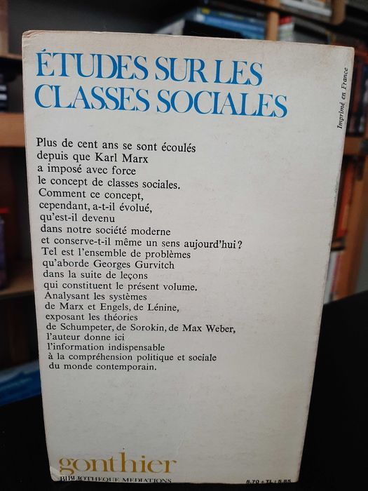 Georges Gurvitch – Études sur les Classes Sociales