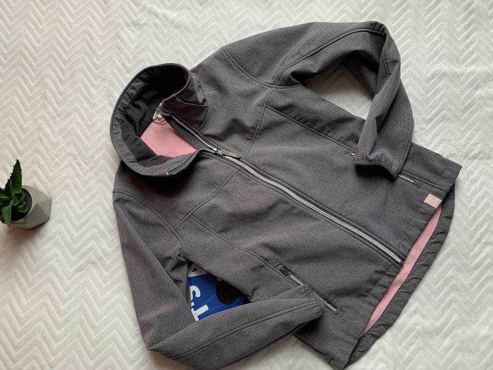 H&M szara kurtka softshell r 152 bluza