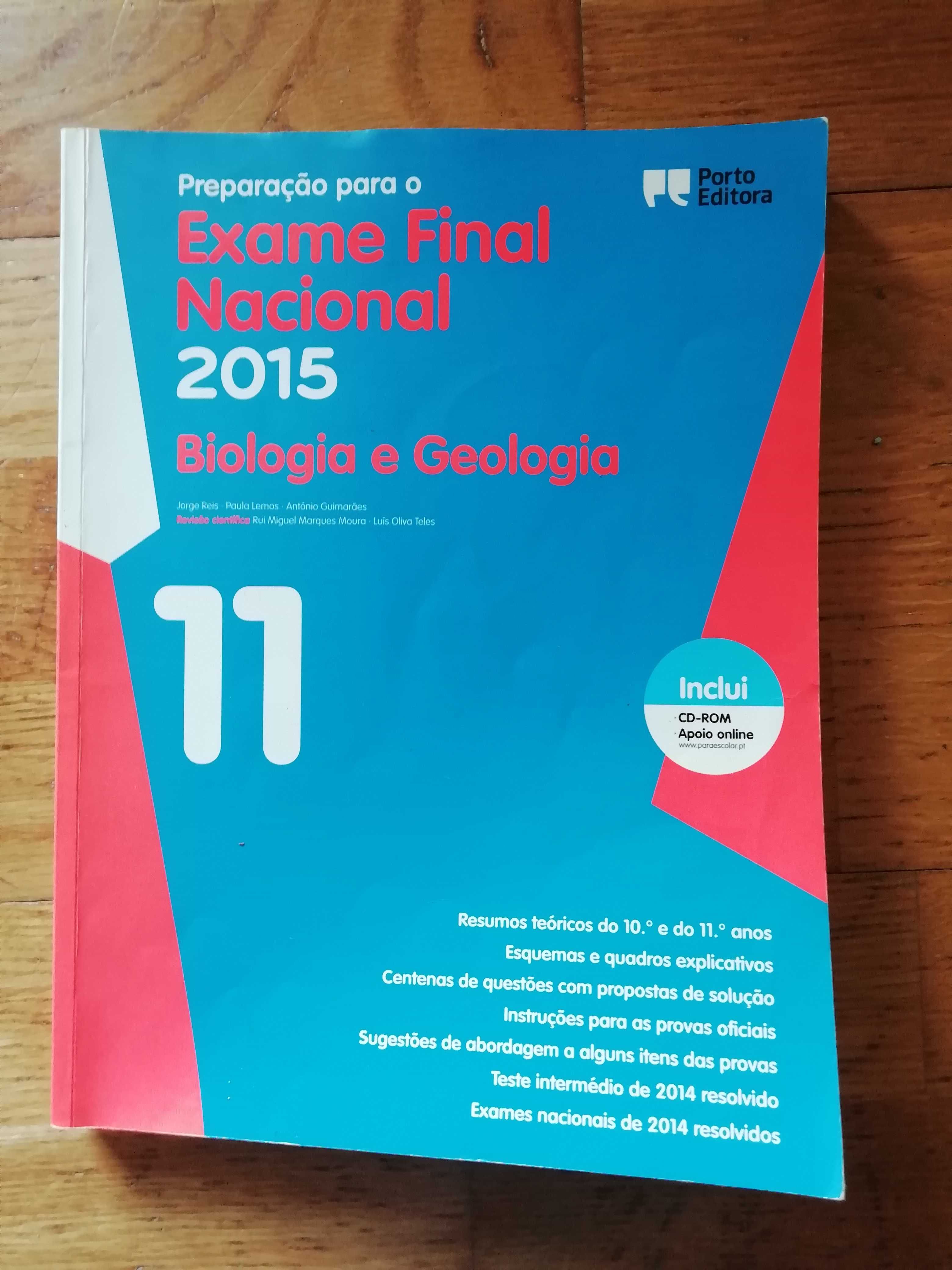 livro exame final nacional 11 ano de Biologia e geologia com cd rom