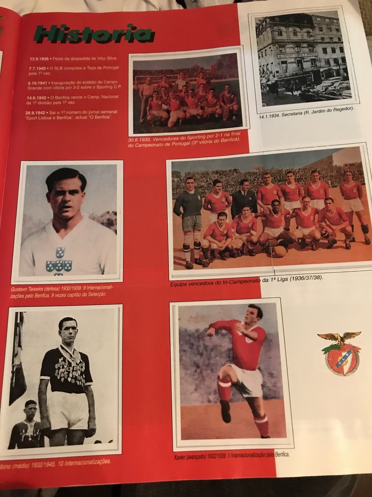 Caderneta cromos album Benfica