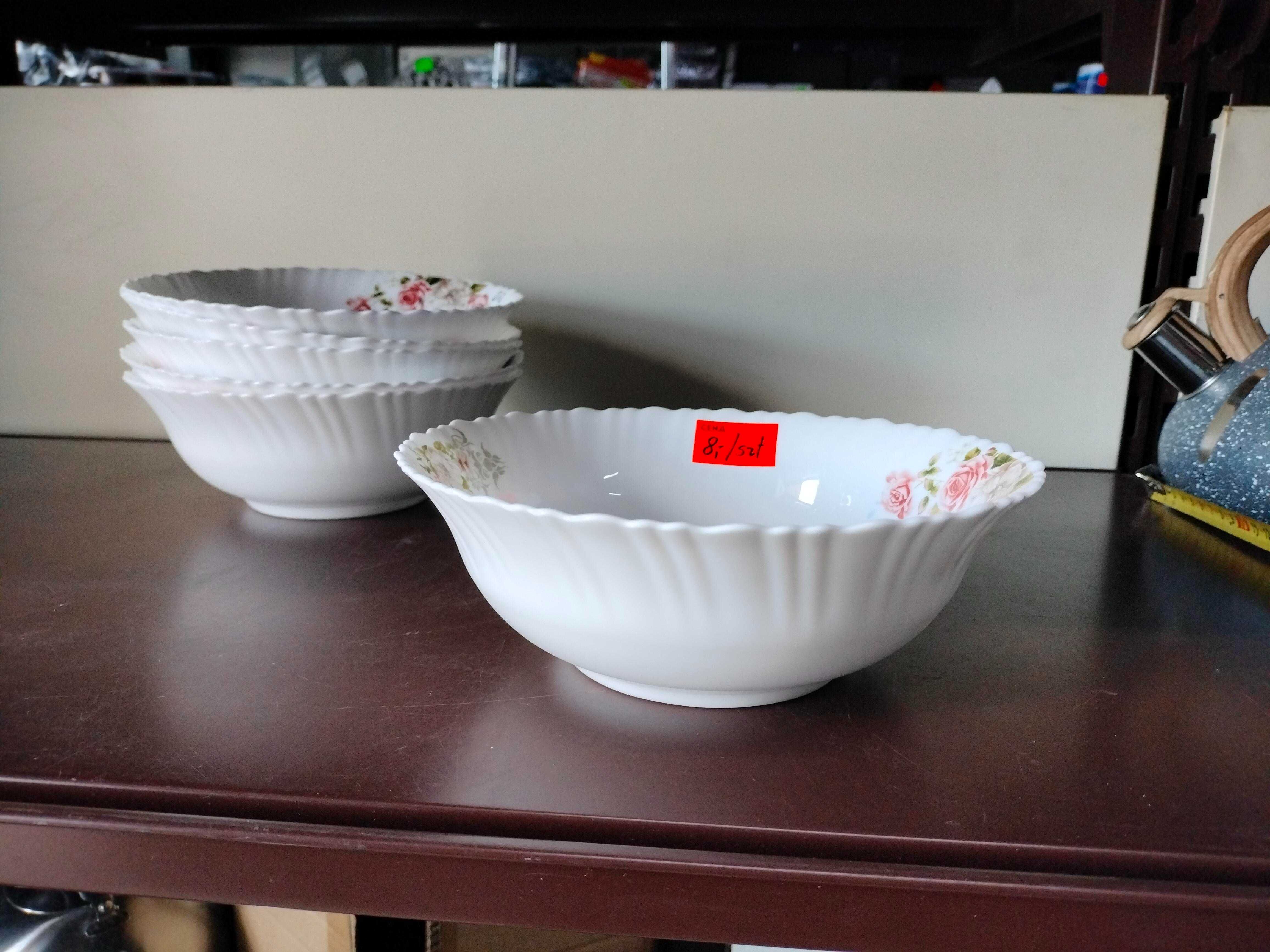 MISKA MISECZKA porcelanowa biała ozdobna na zupę sałatki