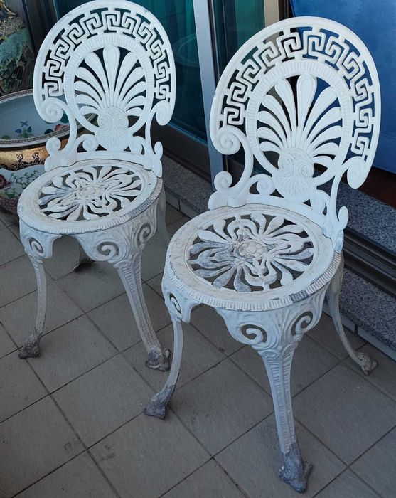 2 cadeiras ferro jardim