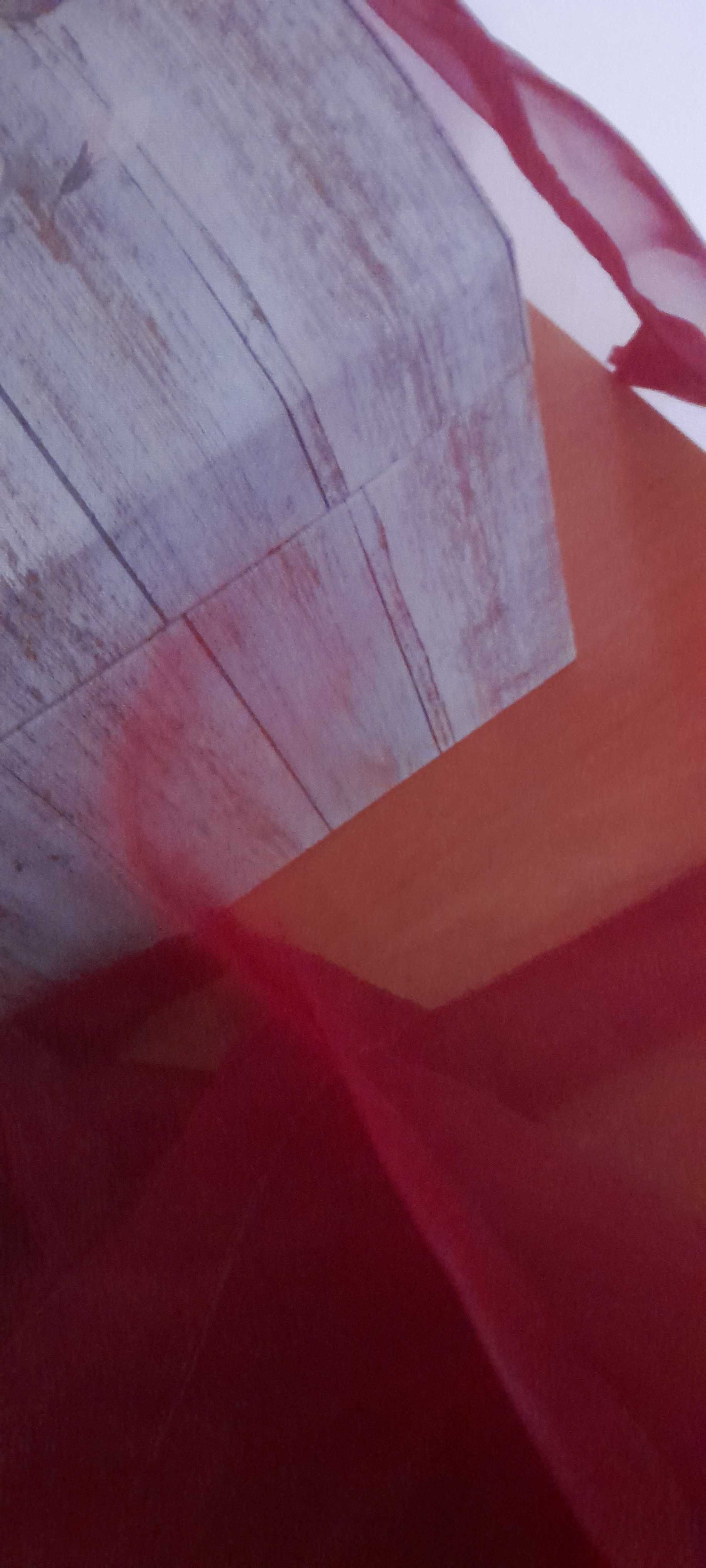 Nowa firana bordo na szelkach