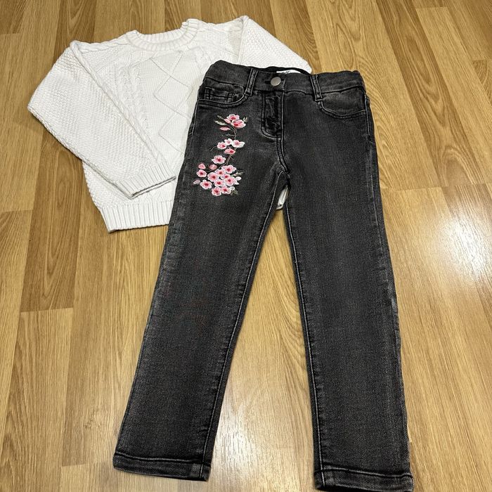 Зимова курточка теплий светр джинси лосіни кофта дівчинці 3 4 98 104