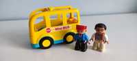 Mini autobus z kierowcą i pasażerem klocki pasują do LEGO Duplo