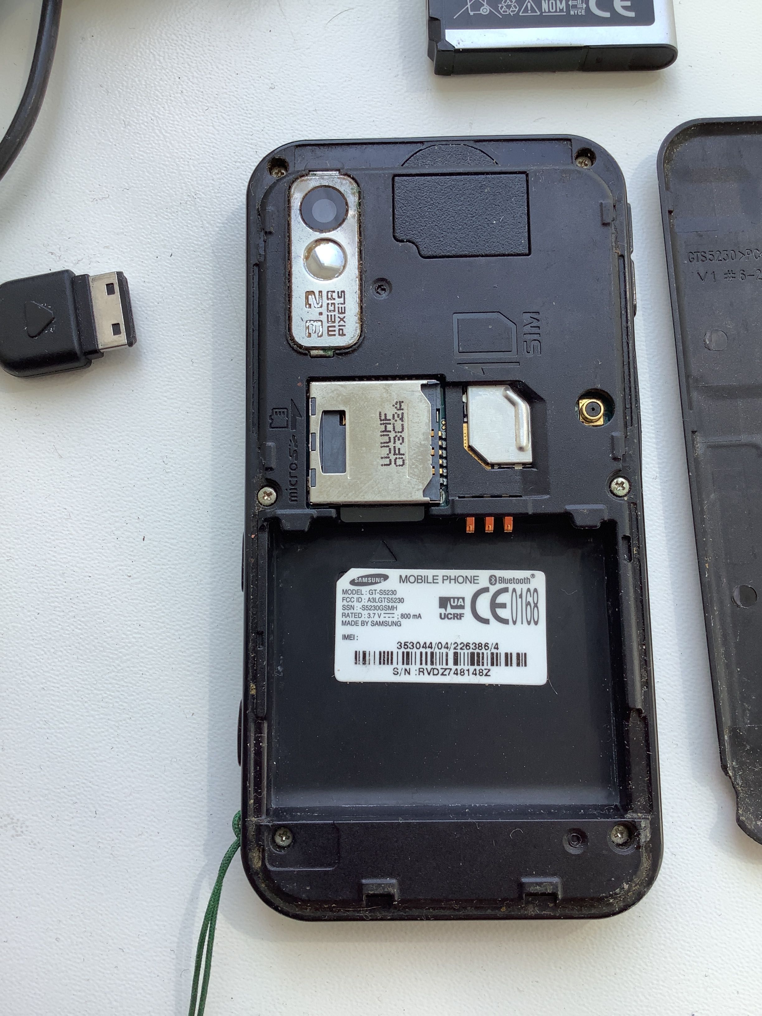 Старый сенсорный смартфон телефон Samsung GT-S5230 Edge с дефектами
