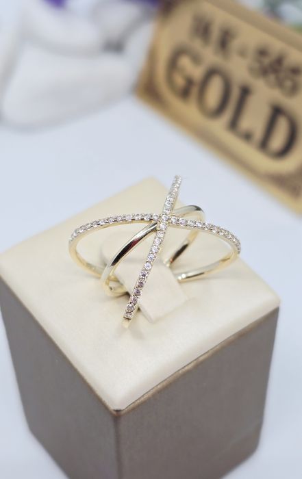 Złoty pierścionek próba 585 14k