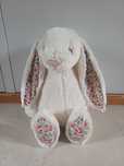 Królik Bunny Jellycat Biały z kwiatkami Stan Idealny