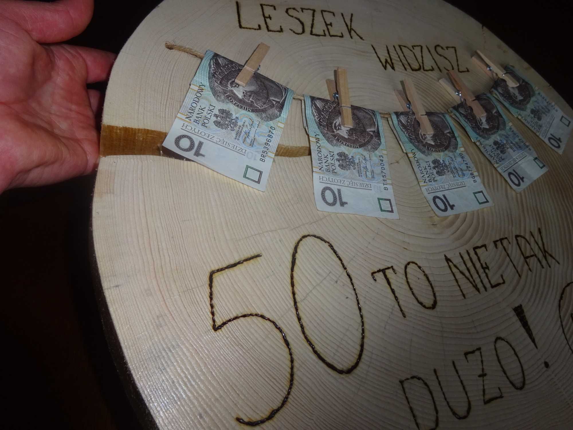 pieniek prezent na urodziny 30 40 50 lat okazje z drzewa drewniany