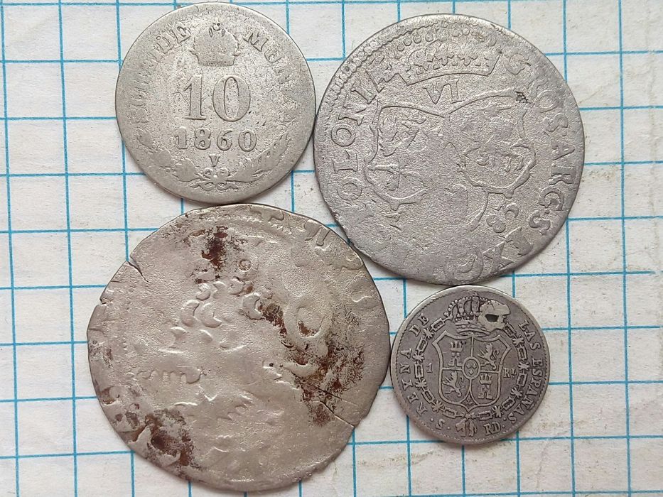 10 крейцерів 1860 р, 6 грош 1683 р Яна ІІІ Собєського, Польща, Австрія