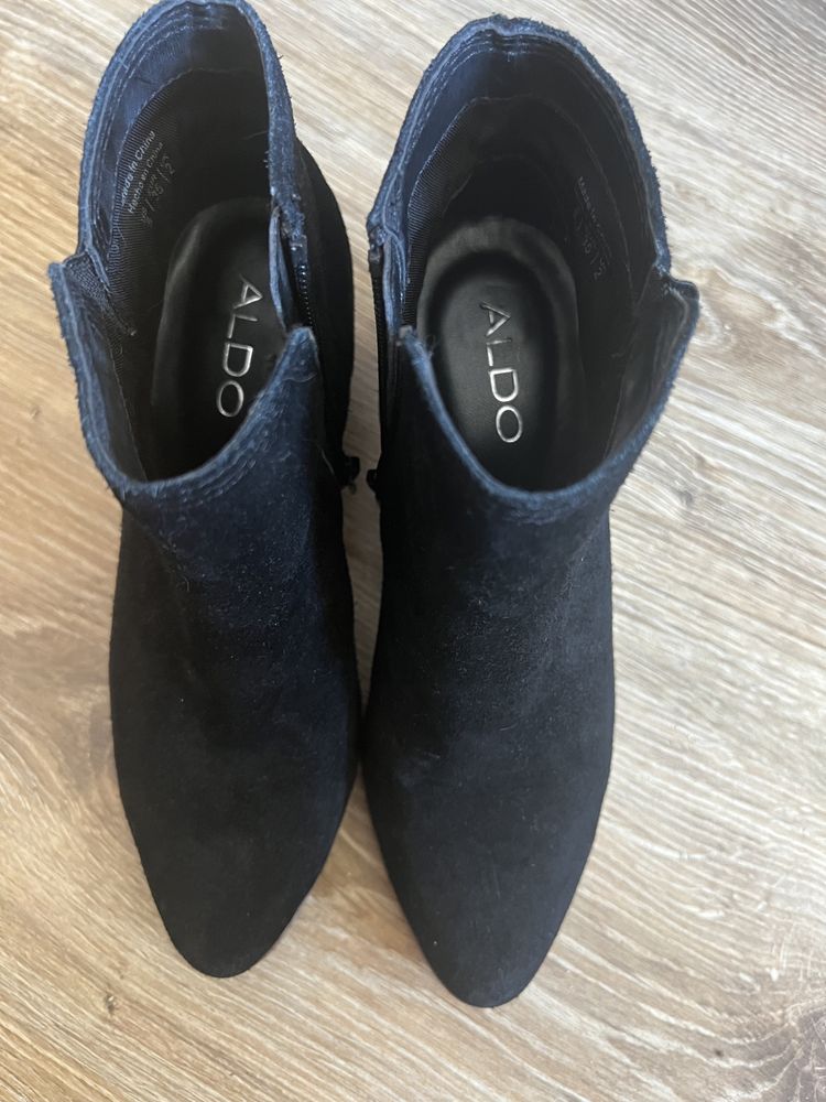 Botki zamszowe r. 35 firmowe czarne ALDO