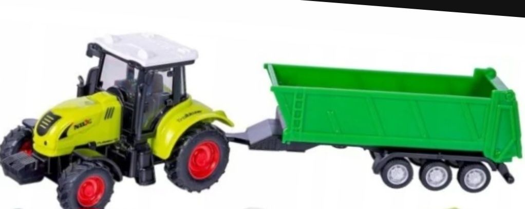 Traktor z przyczepą zabawka napędzana