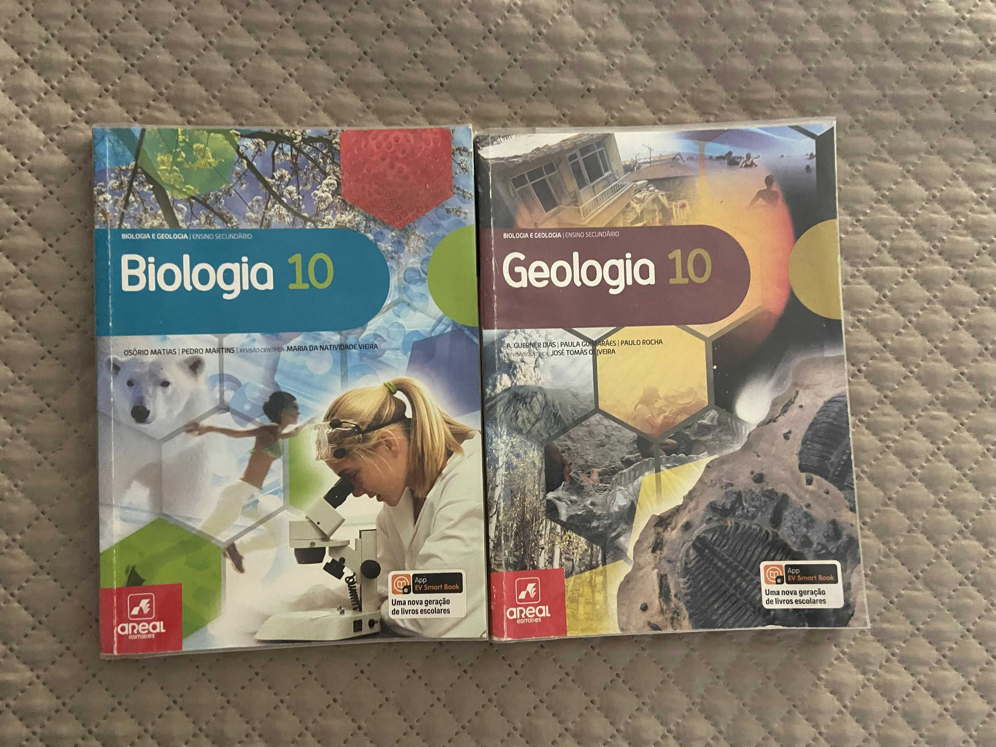 Conjunto de manuais de Bio e Geo de 10 ano