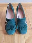 Zielone buty zamszowe rozm. 37