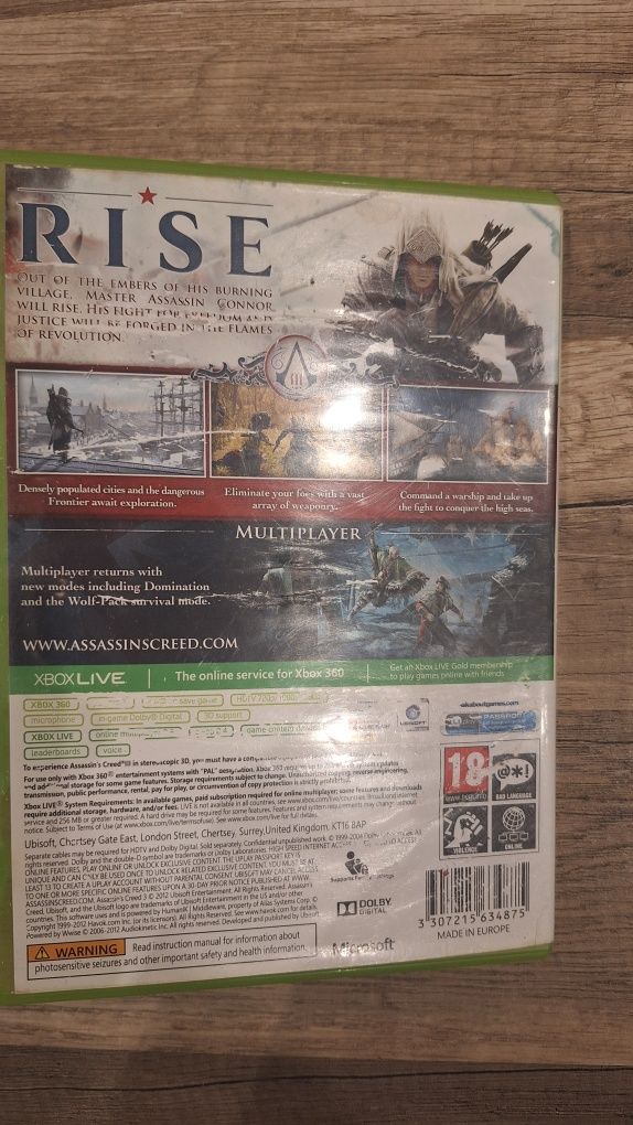 Gra Xbox 360 Assassins Creed 3