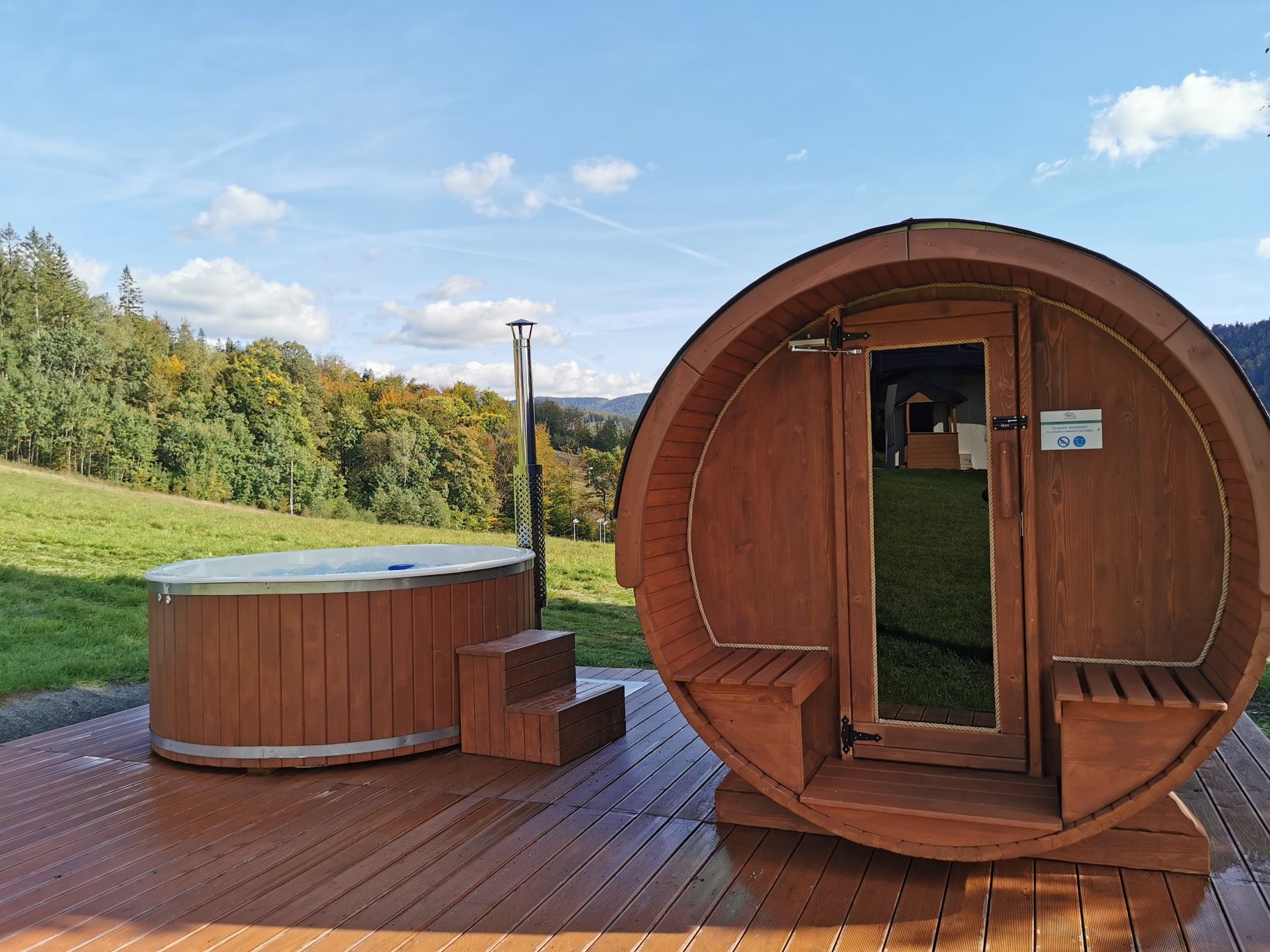 Domki w Górach w Wiśle, Sauna Jacuzzi, całoroczny grill