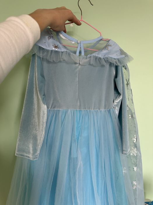 Сукня Ельзи Ельза плаття дитяче костюм Эльза Frozen голубе довге 3-9р.