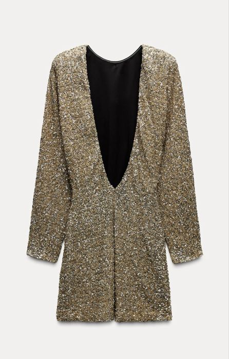 Zara wyszywana cekinami Glamour Nowa