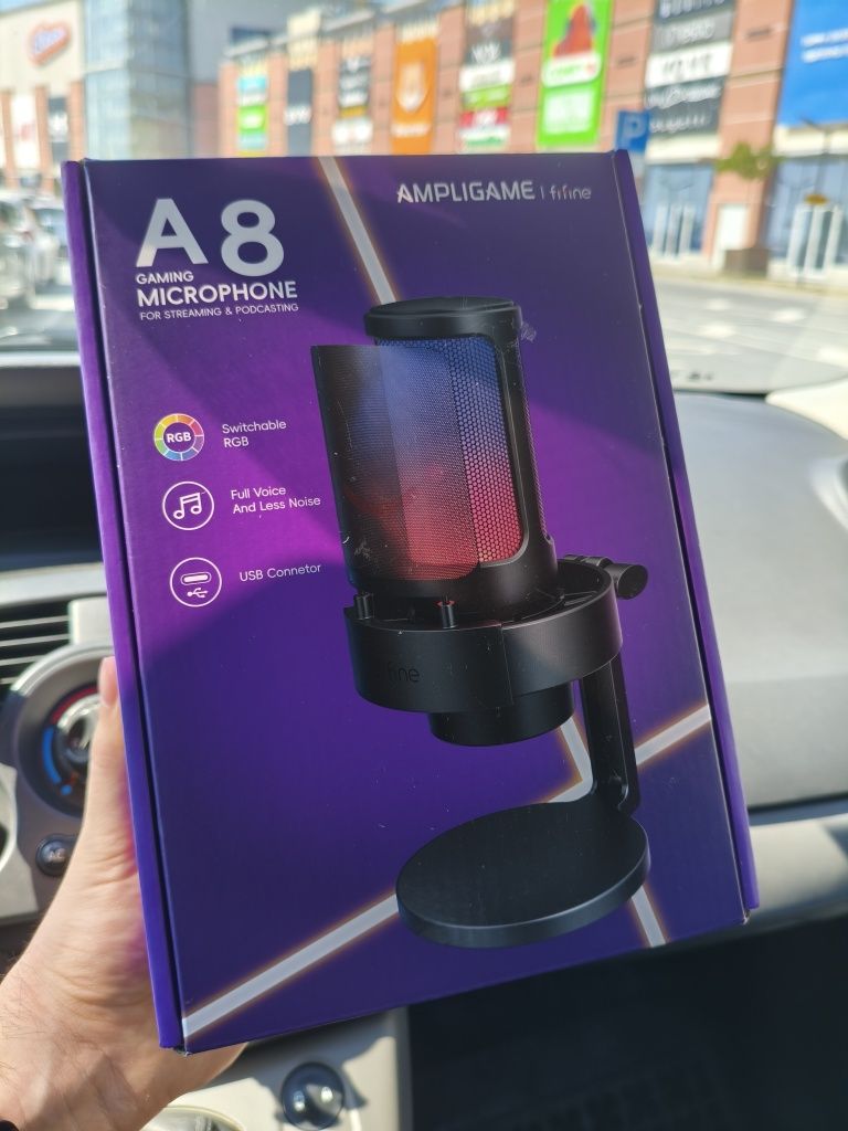 Мікрофон Fifine AmpliGame A8 з RGB підсвіткою конденсаторний USB-C