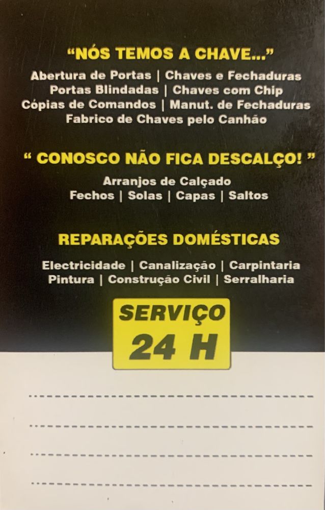 Serviços chaveiro e outros!