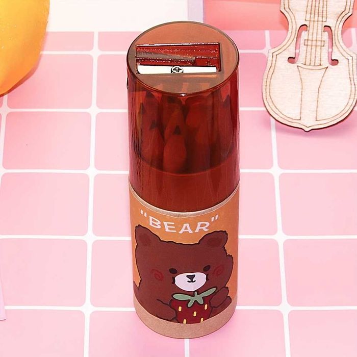 Набір олівців кольорових у крафт тубусі Джамбо 12 штук