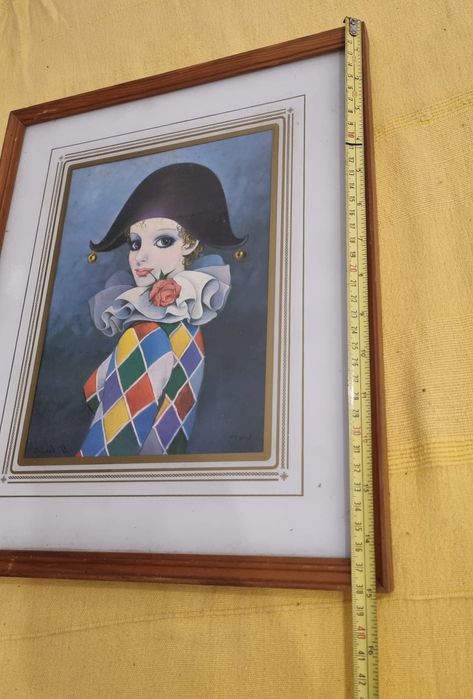 Quadro Antigo parede medidas nas fotos