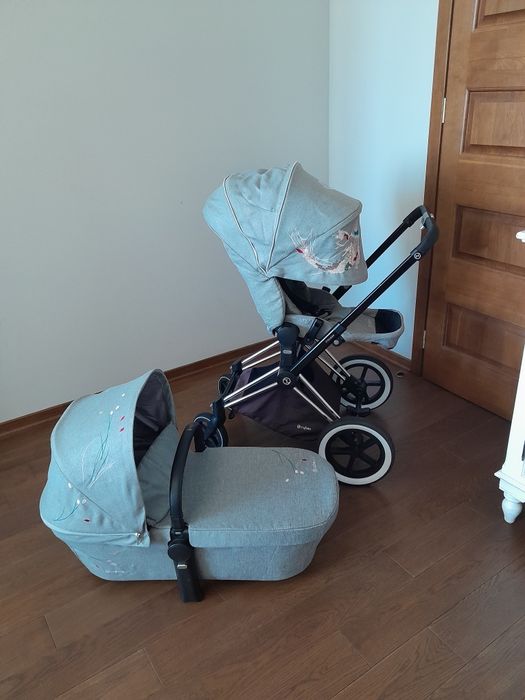 Коляска Cybex Priam Koi Mid Grey Lux 2в1 Люлька та Прогулянковий блок