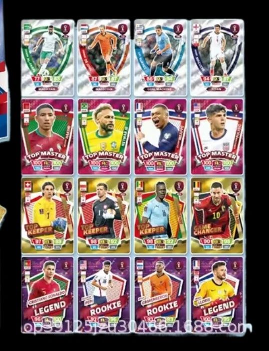 Karty piłkarskie world football stars 10 saszetek po 10 kart nowe