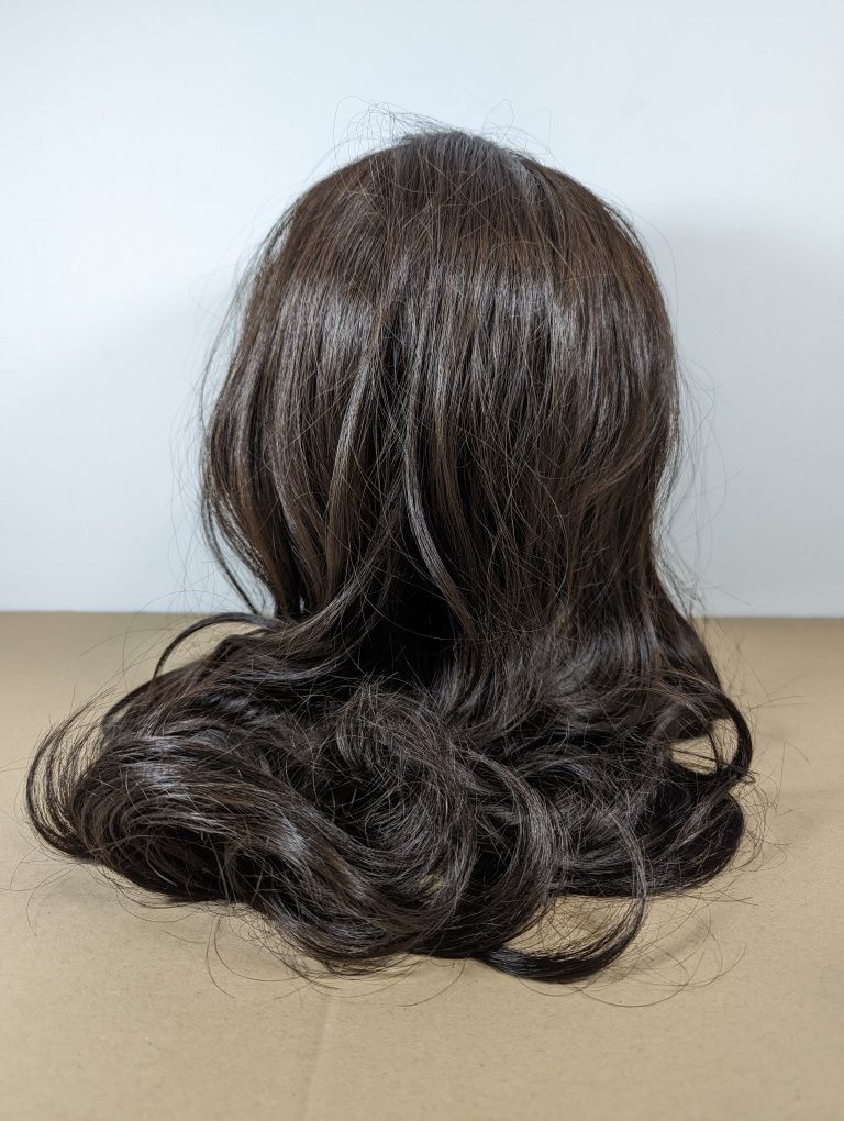 Peruka brązowa damska czekoladowa długie włosy ok 60 cm fale