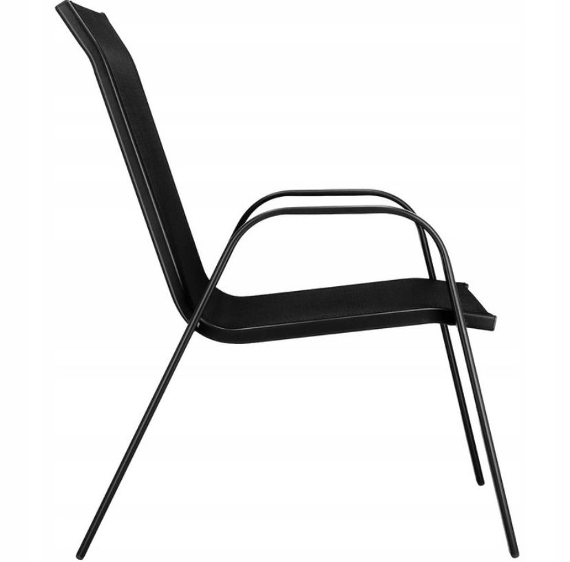 Krzesło krzesła ogrodowe 6 szt metalowe stabilne
